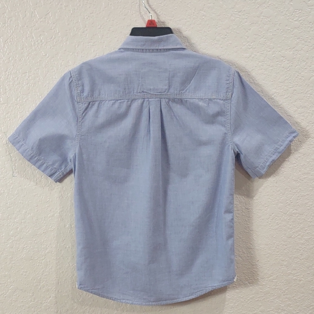 VANS Light Blue Short Sleeve Button-Up Shirt - Picture 6 of 17